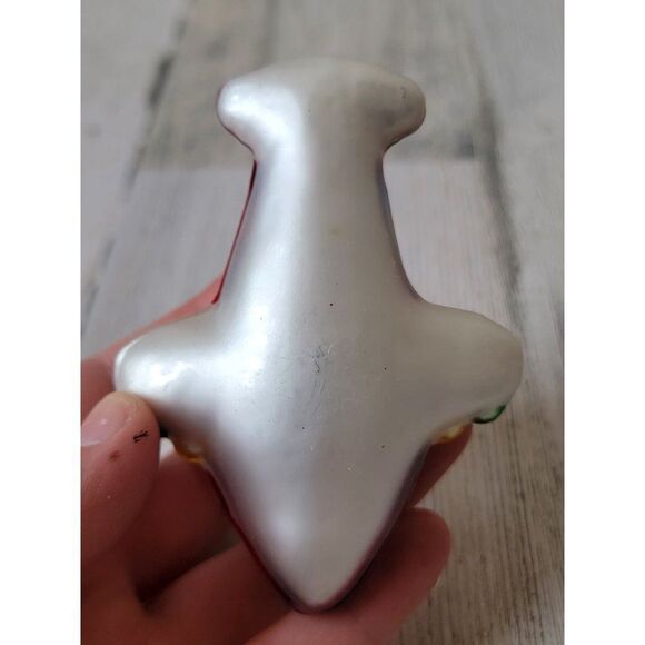 Mini blown glass airplane pilot glitter ornament Xmas - Picture 4 of 5
